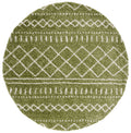 Safavieh Arizona Shag Collection 67 Round Green/Ivory ASG741X Moroccan Non-Shedding Entryway Foyer Living Room Bedroom Kitchen 