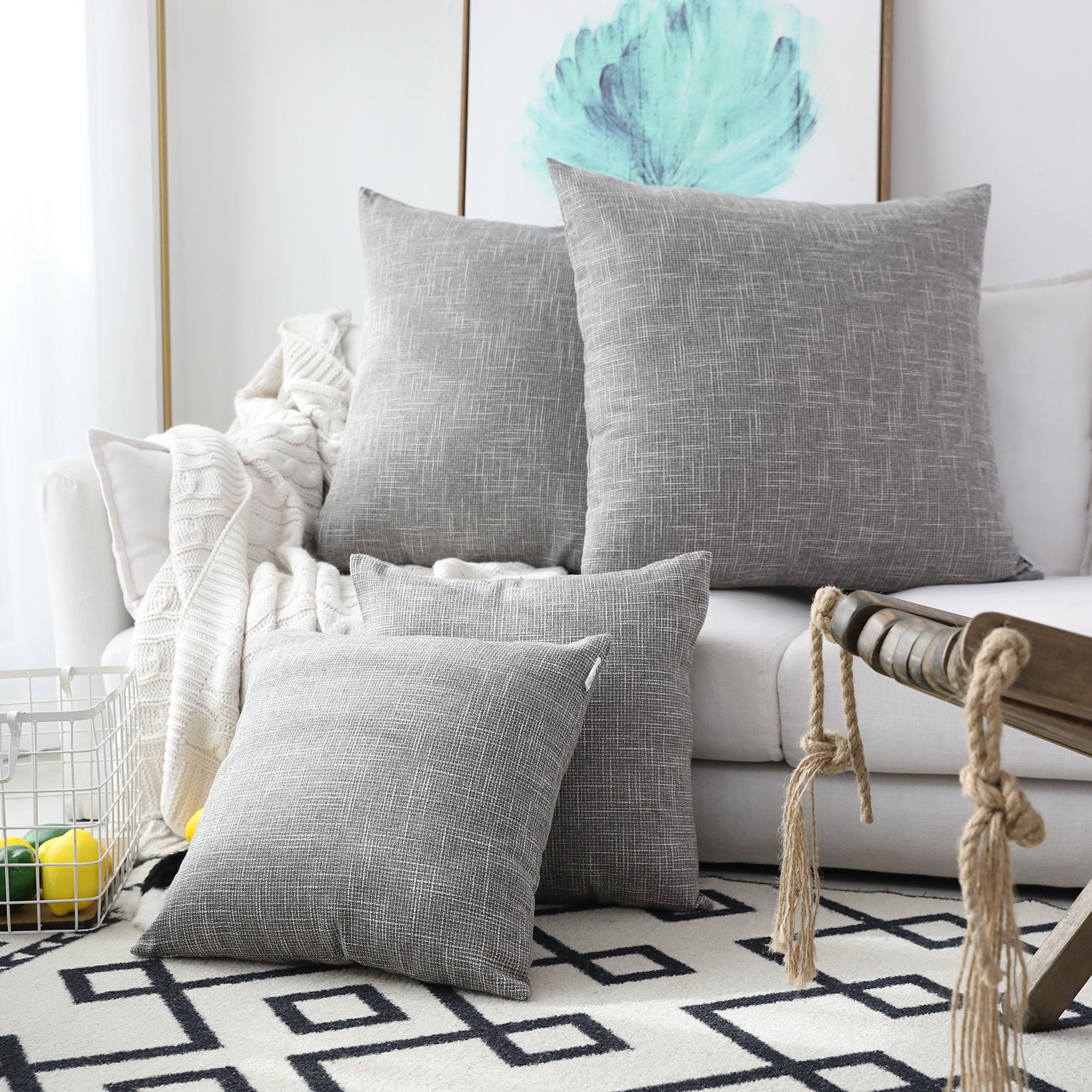 Kevin Textile Decorative Linen Throw Pillow Covers Cushion Case New 2 Tone Star Pillowcase Decorative Cushion Covers For Couch B