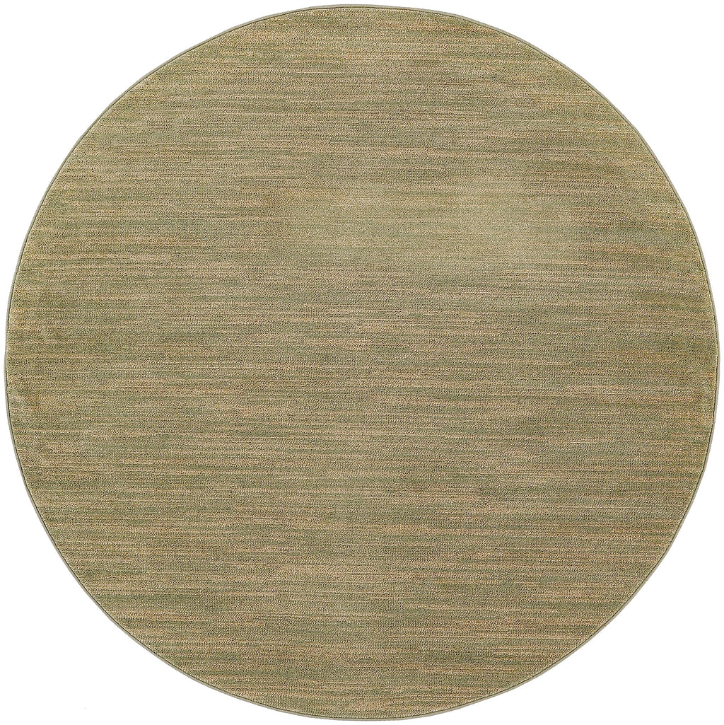 Nourison Essentials Indoor/Outdoor Green Gold 6' X Round Area Rug, Easy Cleaning, Non Shedding, Bed Room, Living Room, Dining Room, Backyard, Deck, Patio (6 Round)