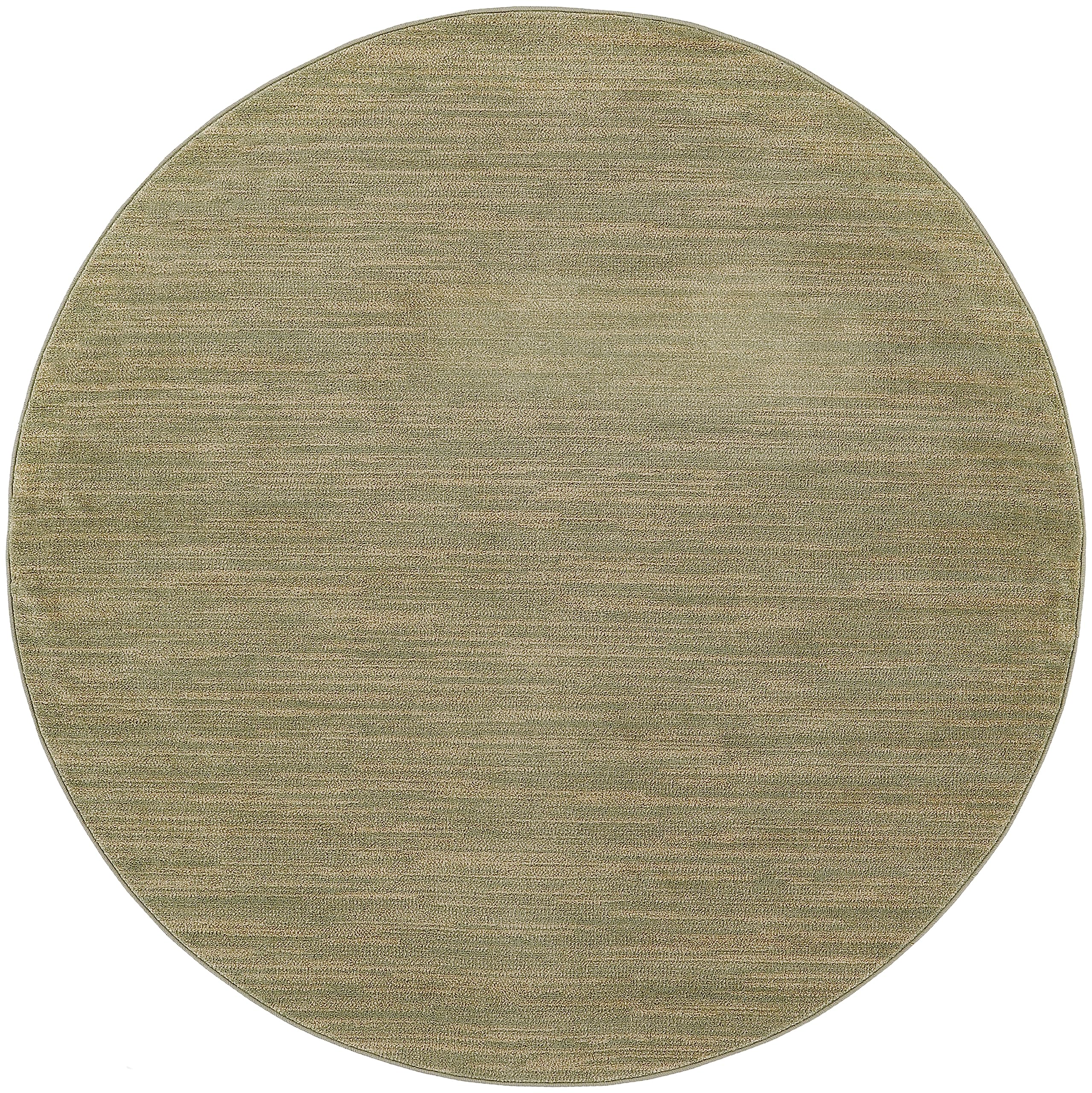 Nourison Essentials Indoor/Outdoor Green Gold 6' X Round Area Rug, Easy Cleaning, Non Shedding, Bed Room, Living Room, Dining Room, Backyard, Deck, Patio (6 Round)