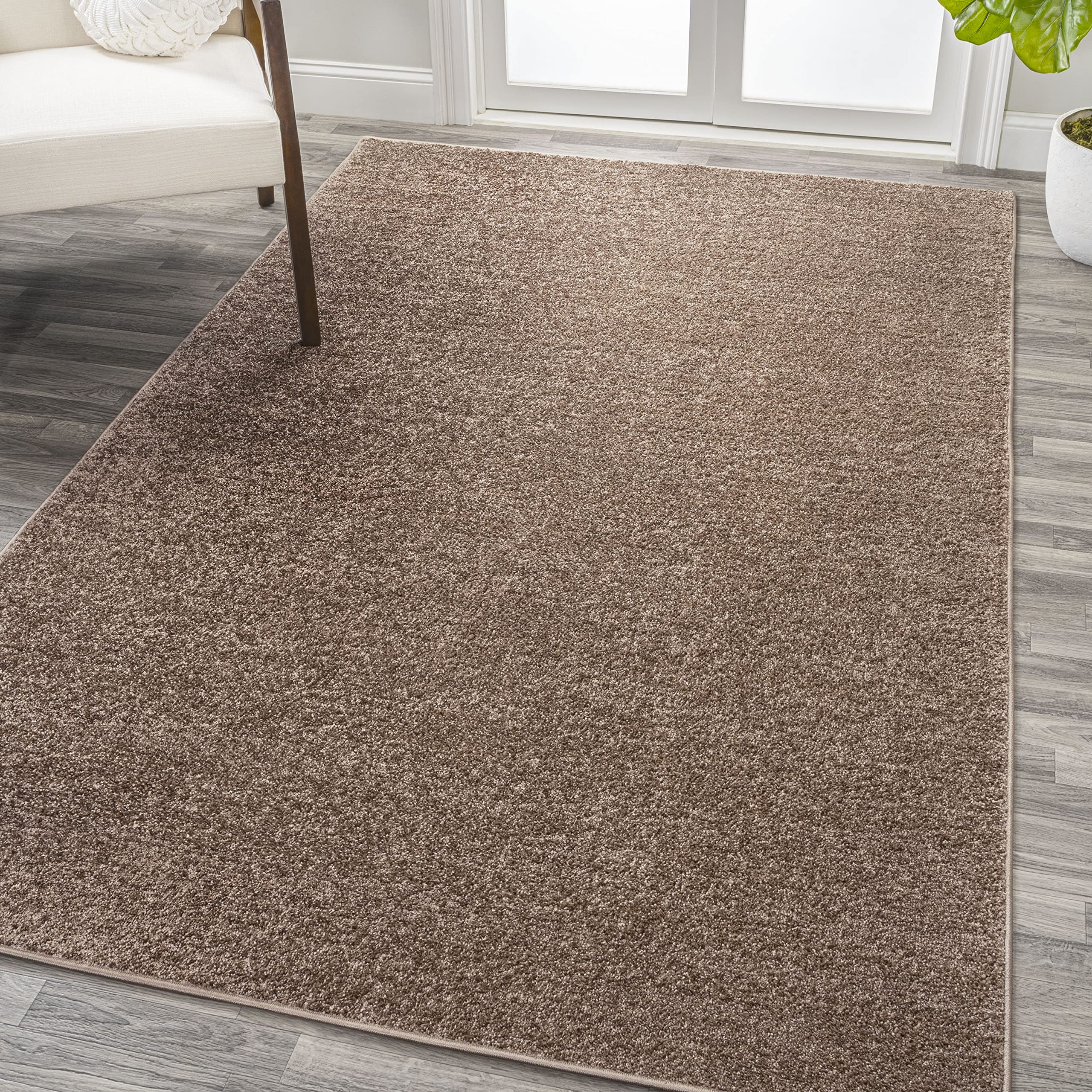 JONATHAN Y SEU100J-4 Haze Solid Low-Pile Indoor Area-Rug Casual Contemporary Solid Traditional Easy-Cleaning Bedroom Kitchen Liv