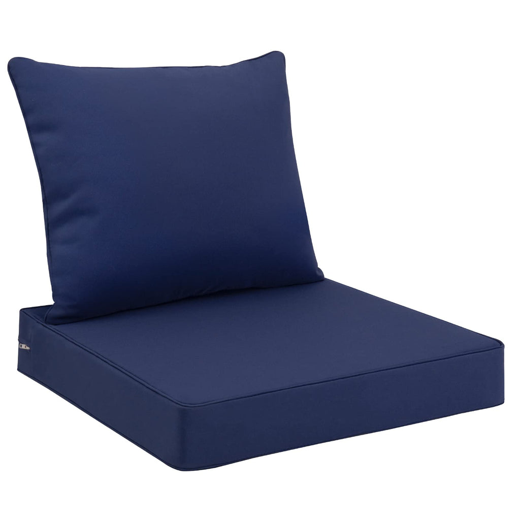 Favoyard Outdoor Seat Cushion Set 24 X 24 Inch Waterproof & Fade Resistant Patio Furniture Cushions With Removable Cover, Handle