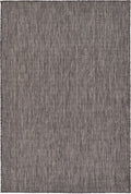 Unique Loom Collection Casual Transitional Solid Heathered Indoor/Outdoor Flatweave Area Rug (4' 1' X 6' 1' Rectangle, Black/I