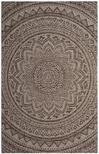 Safavieh Courtyard Collection 8' X 11' Light Beige / Light Brown Cy8734 Indoor/ Outdoor Waterproof Easy Cleaning Patio Backyard Mudroom Area Rug
