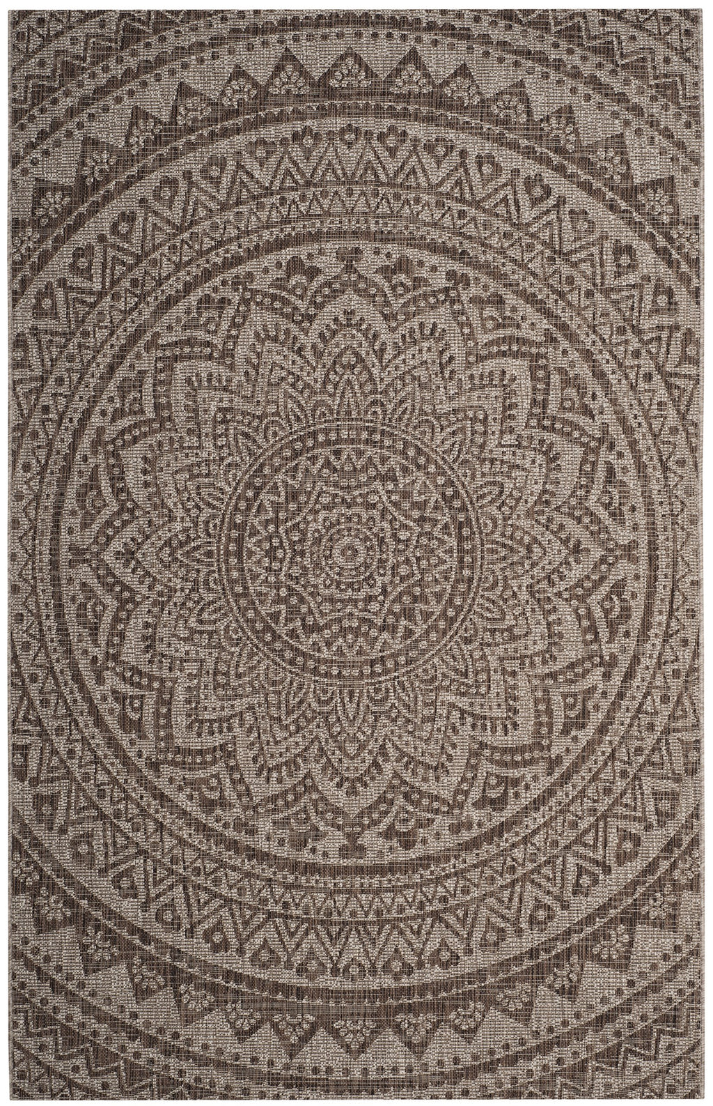 Safavieh Courtyard Collection 80.4' X 115.2' Beige/Brown Cy8734 Indoor/ Outside Waterproof Easy Cleansingpatio Backyard Mudroom Area Mat