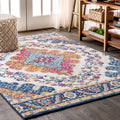 JONATHAN Y BMF106A-5 Bohemian Flair Boho Vintage Medallion Indoor Area-Rug Floral Easy-Cleaning High Traffic Bedroom Kitchen Liv