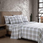 Wrangler- King Sheet Set, Silky & Lightweight Bedding Set, Yellowstone Inspired, Casual Home D?or (Dayton Valley Plaid Beige, King)