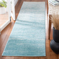Safavieh Adirondack Collection Runner Rug - 26 x 14, Aqua & Ivory, Modern Ombre Design, Non-Shedding & Easy Care, Ideal for Hi