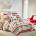 Levtex Home Merry & Bright Collecion - Let It Snow Quilt Set - Full/Queen Holiday Quilt 88X92 And Two Standard Shams 20X26 - Chr