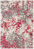 SAFAVIEH Madison Collection Accent Rug - 22 x 4, Grey & Red, Boho Abstract Distressed Design, Non-Shedding & Easy Care, Ideal 