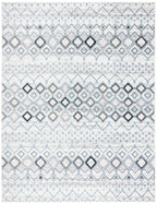 Safavieh Amsterdam Collection X-Large Area Rug - 12' X 18', Ivory & Grey, Moroccan Boho Design, Non-Shedding & Easy Care, Ideal