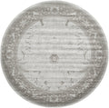 Unique Loom La Jolla Collection Farmhouse, Contemporary, Botanical, Traditional, Vintage Area Rug, 8 0 x 8 0, Light Gray/Dark 