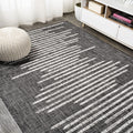 Jonathan Y Smb124E-8 Zolak Berber Stripe Geometric Indoor Outdoor Area Rug Bohemian Contemporary Easy Cleaning Bedroom Kitchen B