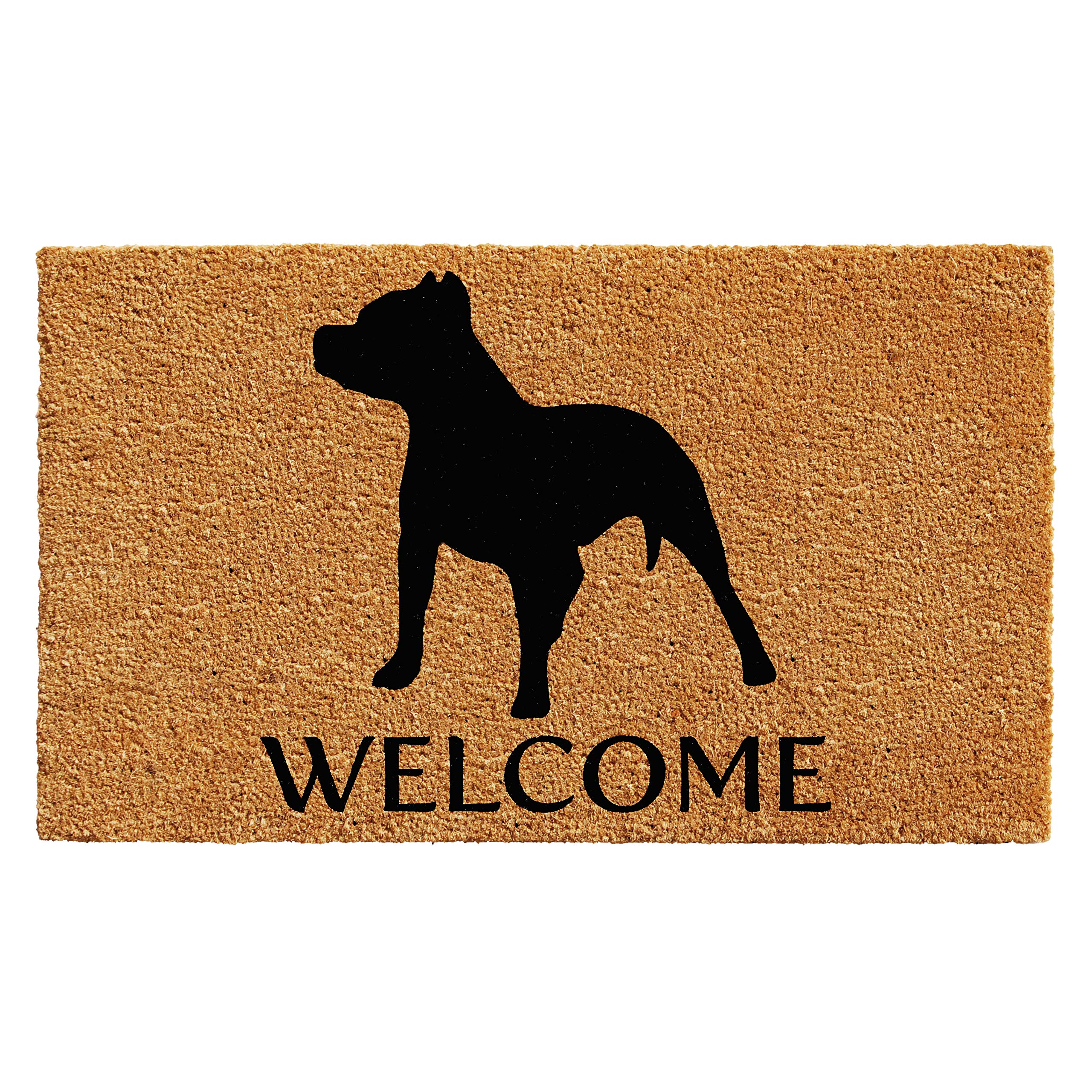 Calloway Mills Az103011729 Pit Bull Breed Doormat, 17' X 29', Natural/Black