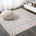 JONATHAN Y MOH101E-5SQ Moroccan Hype Boho Vintage Diamond Indoor Area-Rug Bohemian Easy-Cleaning Bedroom Kitchen Living Room Non