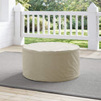 Crosley Furniture Patio Furniture Covers, Waterproof Round Outdoor Coffee Table Cover for Deck, Tan