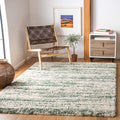 SAFAVIEH Hudson Shag Collection Accent Rug - 3 x 5, Ivory & Green, Modern Design, Non-Shedding & Easy Care, 2-inch Thick Ideal