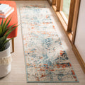 SAFAVIEH Madison Collection Runner Rug - 22 x 10, Cream & Orange, Modern Abstract Design, Non-Shedding & Easy Care, Ideal for 