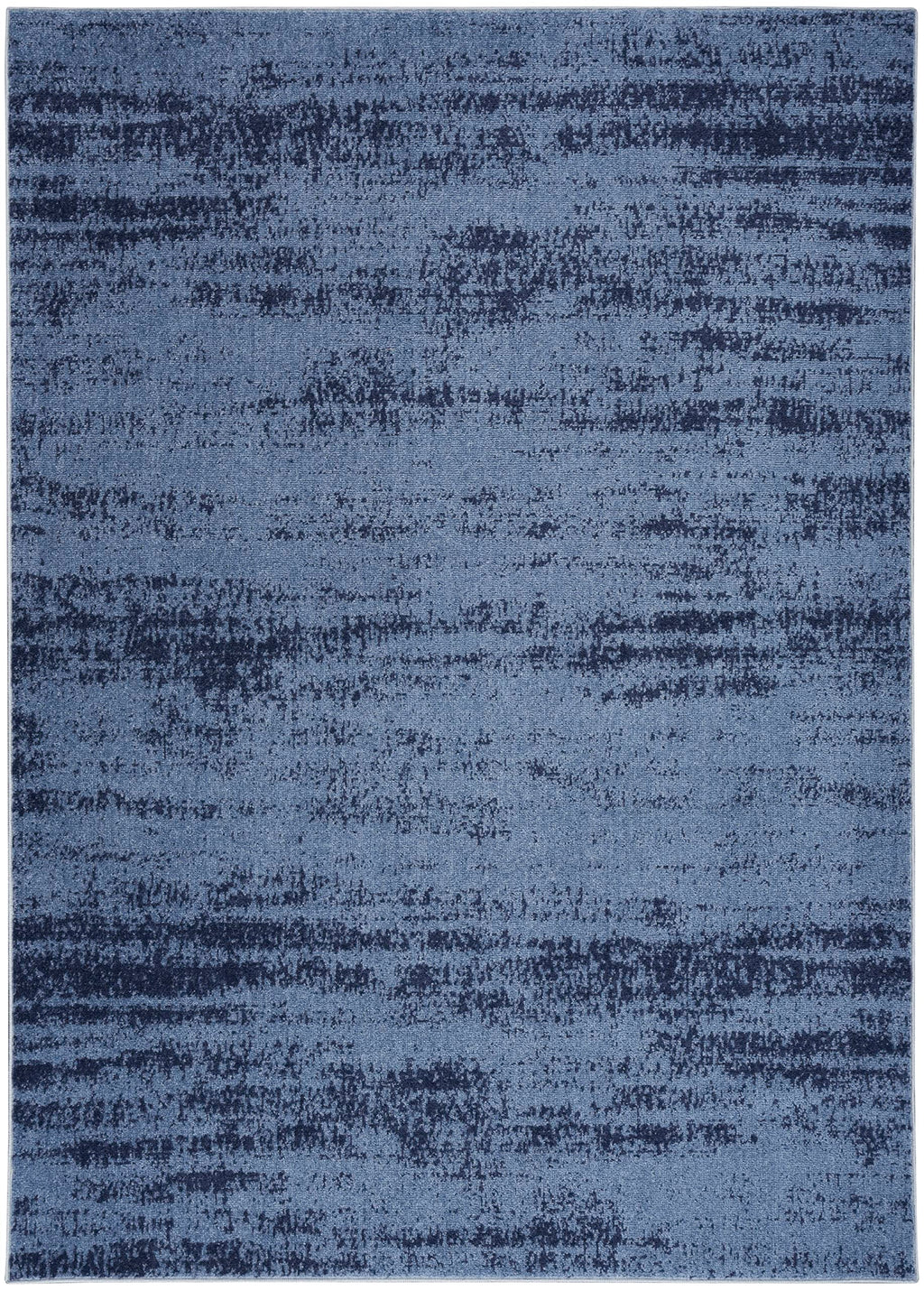 Nourison Essentials Indoor/Outdoor Solid Abstract Denim 5' X 7' Area Rug, Easy Cleaning, Non Shedding, Bed Room, Living Room, Dining Room, Backyard, Deck, Patio (5X7)