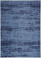 Nourison Essentials Indoor/Outdoor Solid Abstract Denim 5' X 7' Area Rug, Easy Cleaning, Non Shedding, Bed Room, Living Room, Dining Room, Backyard, Deck, Patio (5X7)