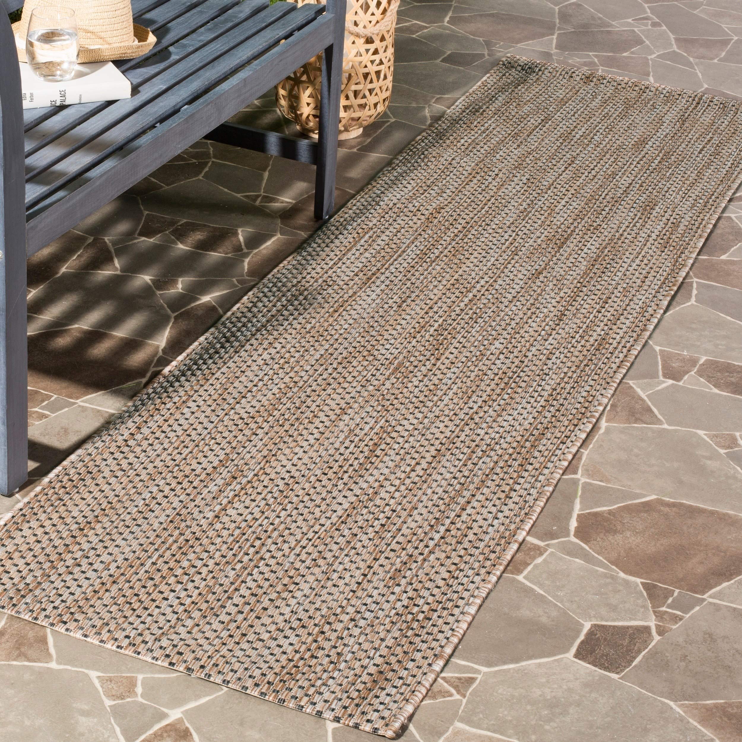 SAFAVIEH Courtyard Collection CY8521 Indoor/ Outdoor splashpoof Easy scrubbing Patio Backyard Mudroom Runner-Rug, 23 x 12, Na