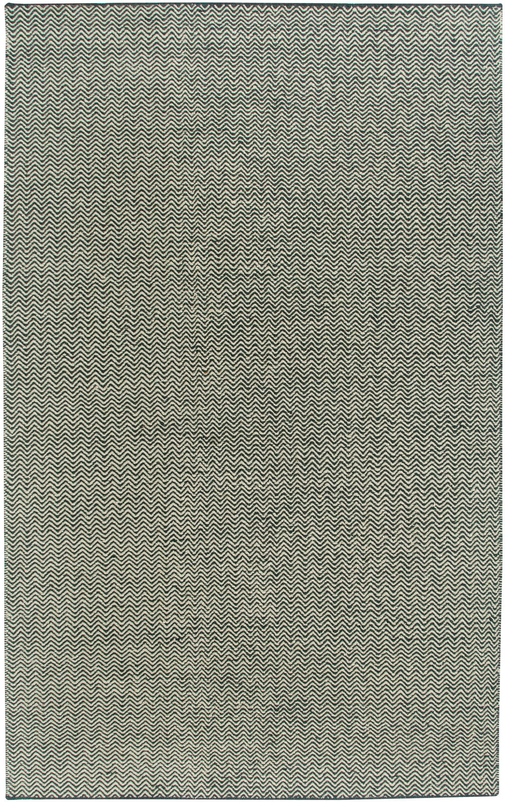 Rizzy Home | Tw2966 | Twist Collection | Wool Area Rug | 2'6" X 8' | Black/Off White Chevron