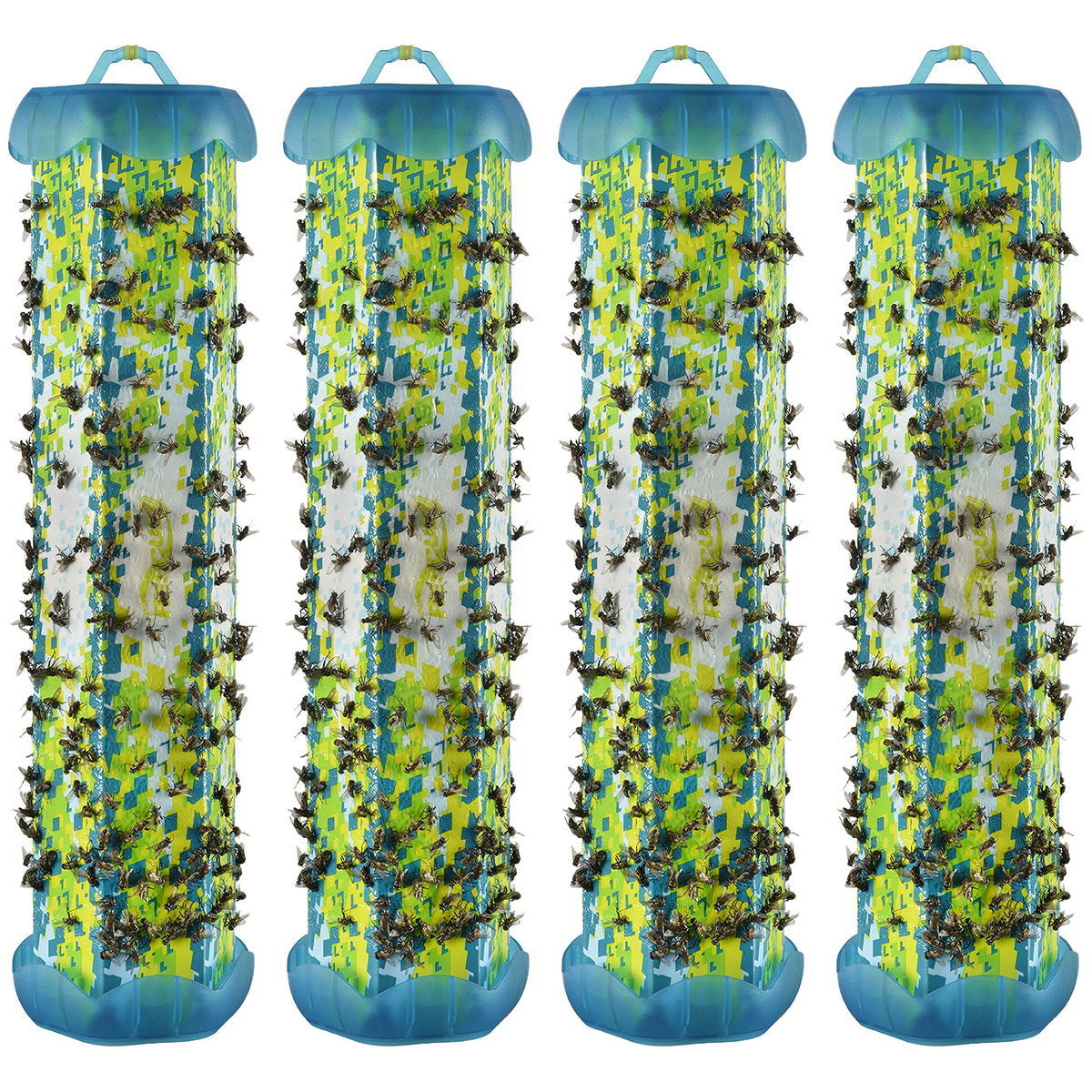 Rescue! Non-Toxic Trapstik For Flies - Indoor Hanging Fly Trap - 4 Pack