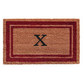 Calloway Mills 152992436X Burgundy Border 24 x 36 Monogram Doormat (Letter X)