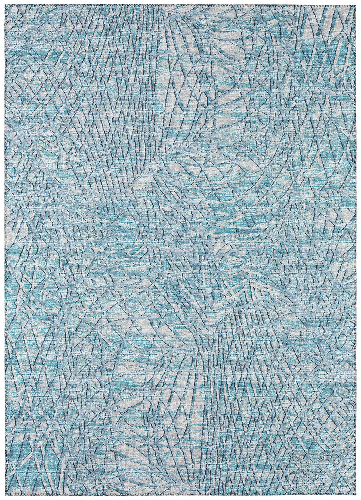 Addison Rugs Rylee Ary32 Blue Washable 8' X 10' Indoor Outdoor Area Rug, Easy Clean, Machine Washable, Non Shedding, Bedroom, Entry, Living Room, Dining Room, Kitchen, Patio Rug