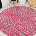 Jonathan Y Smb108Q-5R Ourika Moroccan Geometric Textured Weave Indoor Outdoor Area Rug, Coastal, Bohemian, Modern Easy Clean,Bed