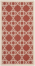 SAFAVIEH Courtyard Collection 27 x 5 Red/Beige CY6032 Indoor/ Outdoor Waterproof Easy-Cleaning Patio Backyard Mudroom Area-Rug