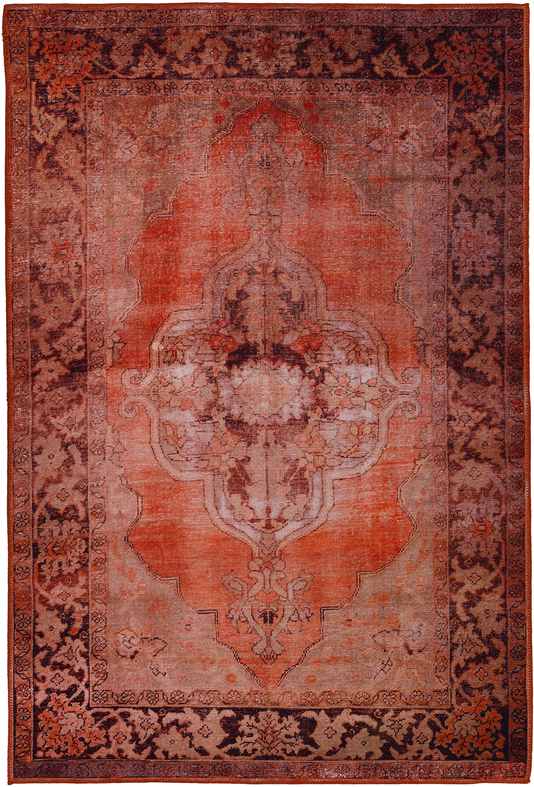 Addison Kensington Vintage Medallion Paprika 7'10" X 9'10" Non-Skid Area Rug
