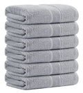Aibaser Bath Towels, 27x54inch - Natural, Ultra Absorbent Towels for Bathroom, Travel, Gym, Shower and Spa (6 Piece Set) (Light 