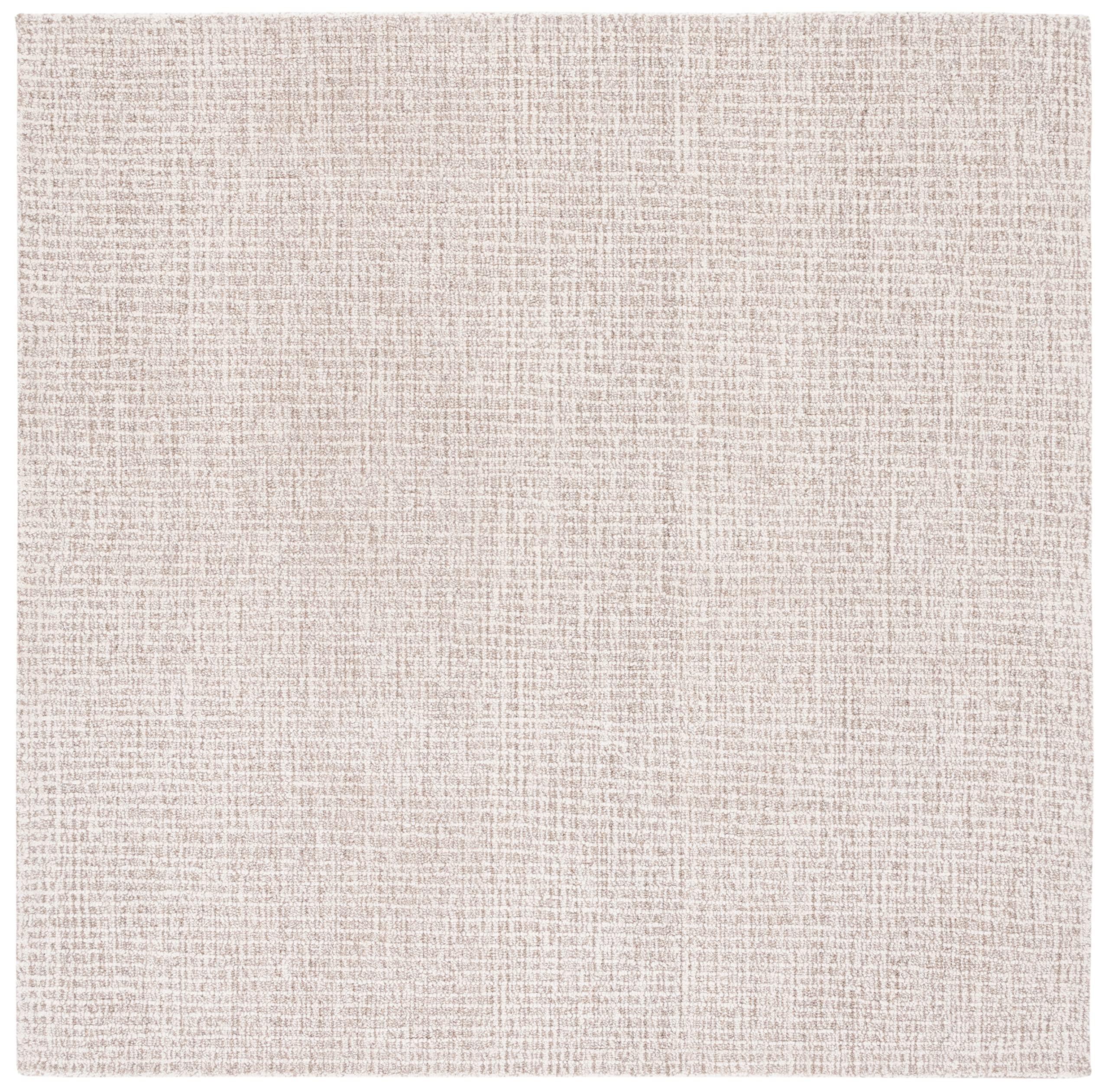 Safavieh Abstract Collection 6' Square Ivory/Grey Abt468G Handmade Premium Wool Living Room Dining Bedroom Area Rug
