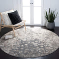 Safavieh Madison Collection Area Rug - 5' Round, Grey & Beige, Boho Abstract Design, Non-Shedding & Easy Care, Ideal for High Tr
