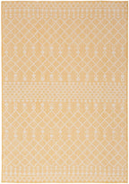 Nourison Positano Indoor/Outdoor Yellow 5' X 7' Area Rug, Easy Cleaning, Non Shedding, Bed Room, Living Room, Dining Room, Deck, Backyard, Patio (5X7)