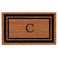 Calloway Mills 152961830C Black Border 18' X 30' Monogram Doormat, (Letter C)