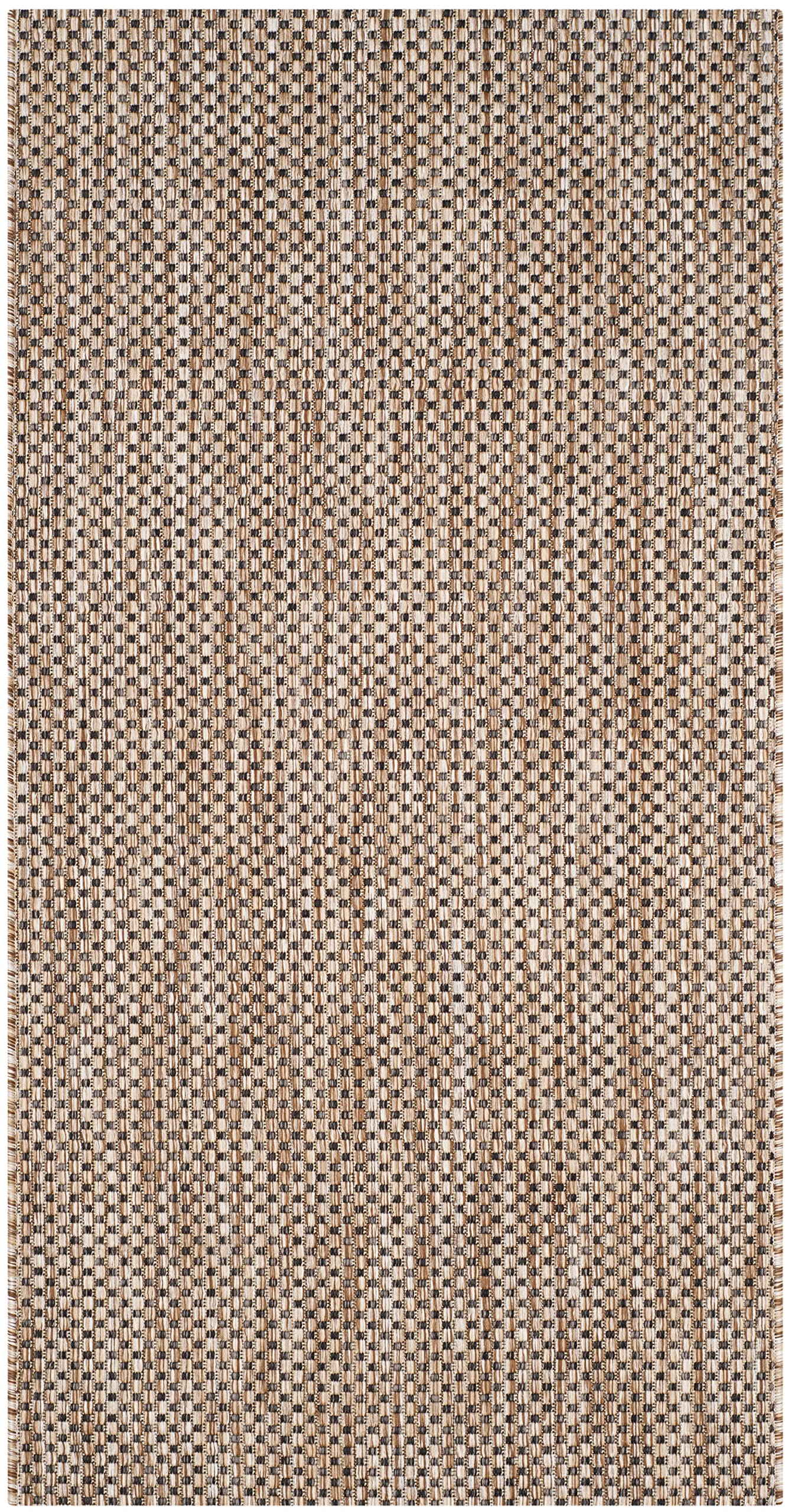 Safavieh Courtyard Collection Accent Rug - 2'3' X 5', Natural & Black, Non-Shedding & Easy Care, Indoor/Outdoor & Washable-Ideal For Patio, Backyard, Mudroom (Cy8521-37312)