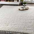 JONATHAN Y MCR100A-5 Mercer Shag Plush Tassel Indoor Area-Rug Bohemian Modern Contemporary Solid Easy-Cleaning Bedroom Kitchen L