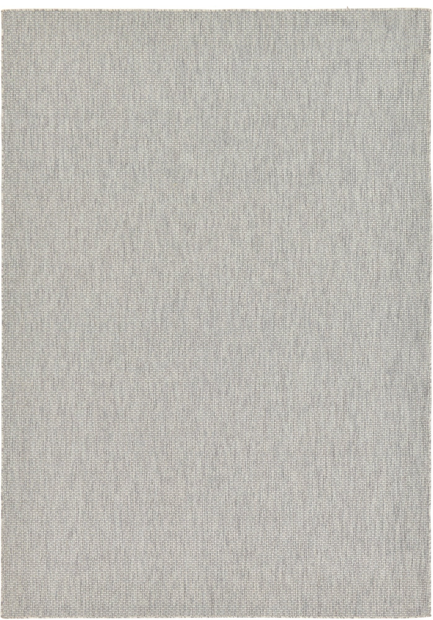 Unique Loom Outdoor Solid Collection Area Rug (8' X 11' 4' Rectangle Light Gray/Ivory)