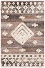 Safavieh Amsterdam Collection 3' Square Terracotta / Multi Ams108D Moroccan Boho Non-Shedding Living Room Bedroom Accent Rug