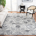 SAFAVIEH Madison Collection X-Large Area Rug - 11' x 15', Cream & Silver, Boho Chic Glam Paisley Design, Non-Shedding & Easy Car
