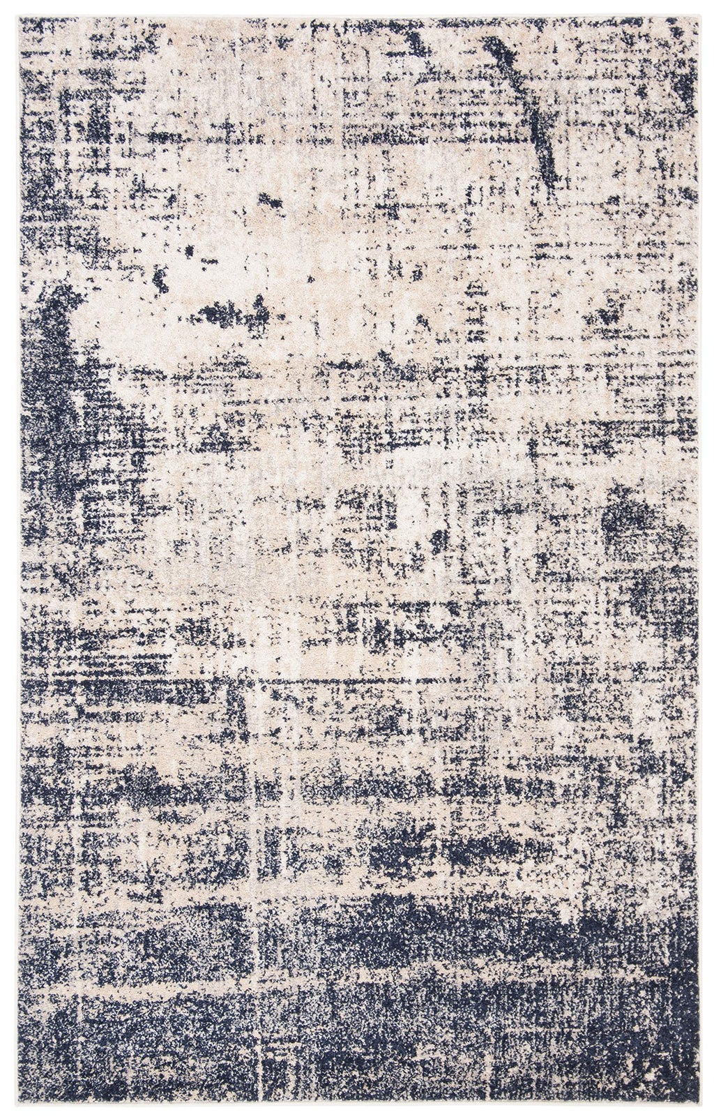 Safavieh Adirondack Collection Accent Rug - 4' X 6', Gold & Navy, Modern Abstract Design, Non-Shedding & Easy Care, Ideal For Hi