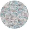Addison Rugs Indoor/Outdoor Accord Aac31 Multi Washable 8' X 8' Indoor Outdoor Round Rug, Easy Clean, Machine Washable, Non Shedding, Bedroom, Living Room, Dining Room, Kitchen, Patio Rug