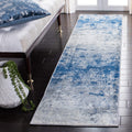 SAFAVIEH Brentwood Collection Runner Rug - 2 x 10, Grey & Navy, Modern Abstract Design, Non-Shedding & Easy Care, Ideal for Hi