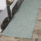 SAFAVIEH Courtyard Collection Runner Rug - 2'3'' x 20', Natural & Cream, Non-Shedding & Easy Care, Indoor/Outdoor & Washable-Ide