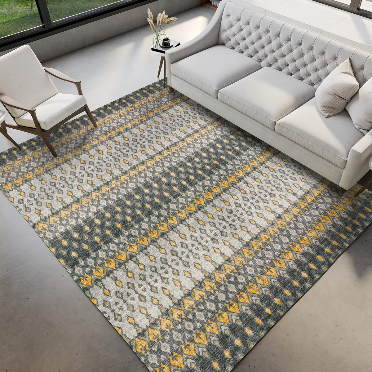 Dalyn Rugs Brisbane Br1 Tribal Trellis Pewter 3' X 5'