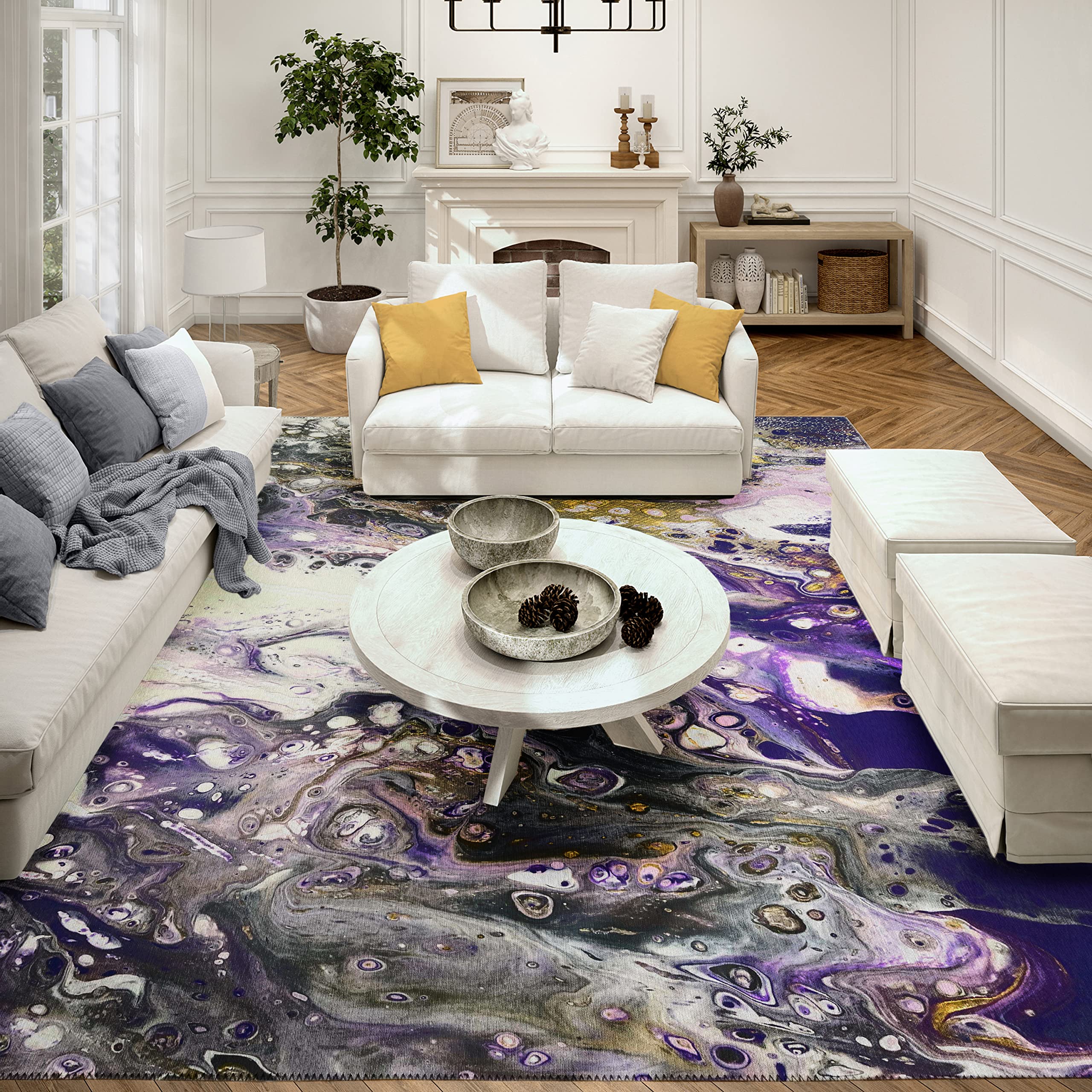 Addison Rugs Karina Akc37 Amethyst 10' X 14' Indoor Outdoor Area Rug, Easy Clean, Machine Washable, Non Shedding, Bedroom, Entry, Living Room, Dining Room, Kitchen, Patio Rug
