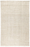 Kosas Home Chevron Handwoven Jute Area Rug, 5X8, Ivory