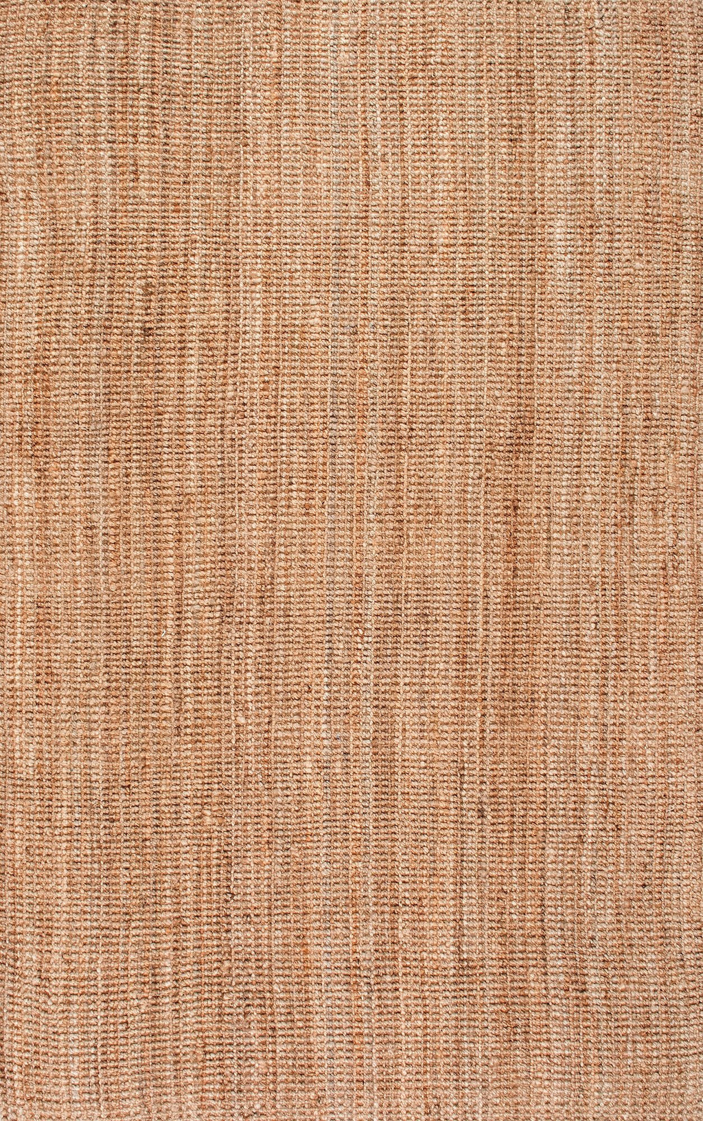nuLOOM Ashli Solid Farmhouse Jute Runner Rug, 2' 6'' x 12', Natural